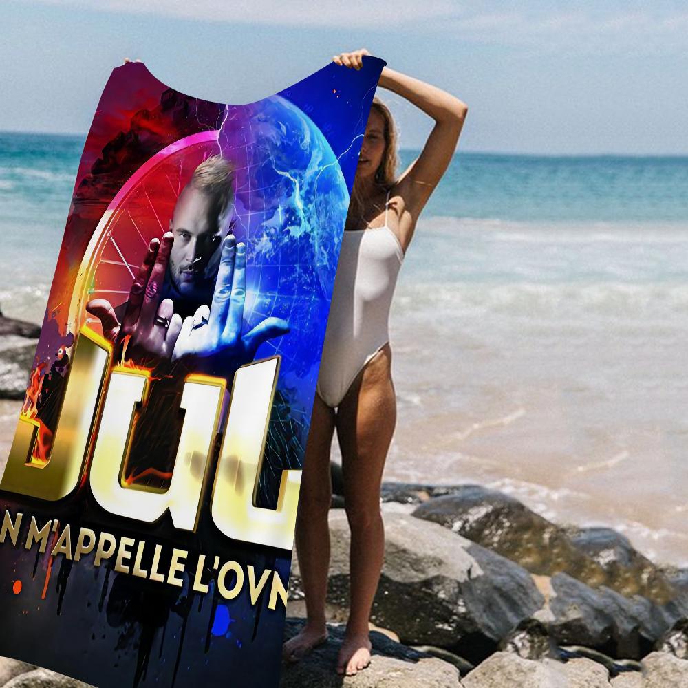 Пляжное полотенце с принтом L-LOL от рэпера JuL, для скалолазания, йоги, пляжа, плавания, бега, впитывающее, мягкое полотенце