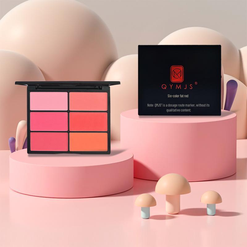 Палитра румян из шести цветов: Большой многотональный румянец для визажистов и студентов - Идеально для студии и сцены.