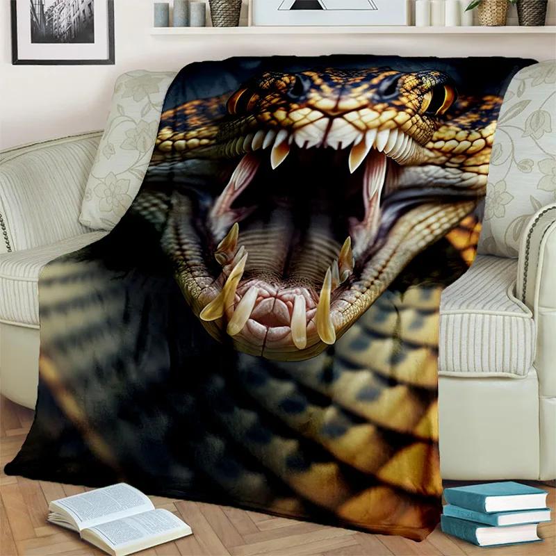 Готическое одеяло со змеей и змеей Python Viper, мягкое одеяло для дома, спальни, кровати, дивана, пикника, путешествия, офиса, одеяло, детское одеяло