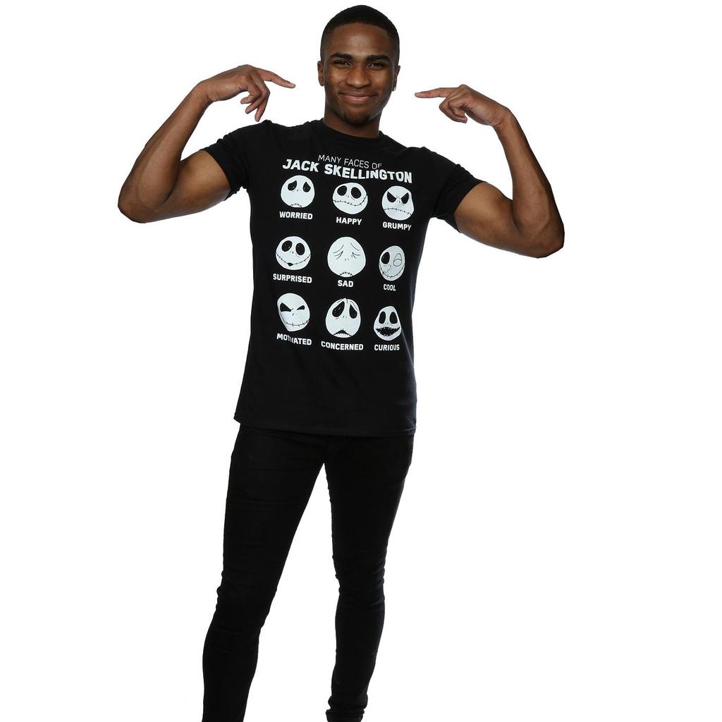 Disney Mens Nightmare Before Christmas Many Faces Of Jack T-Shirt