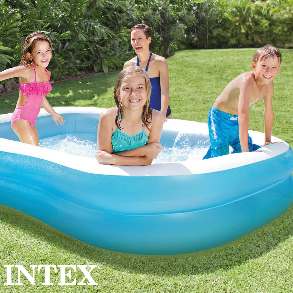 INTEX Большой бассейн Swim Center Семейный бассейн 203 x 152 x 48 см Японский 57180 Синий [Оригинальный продукт]