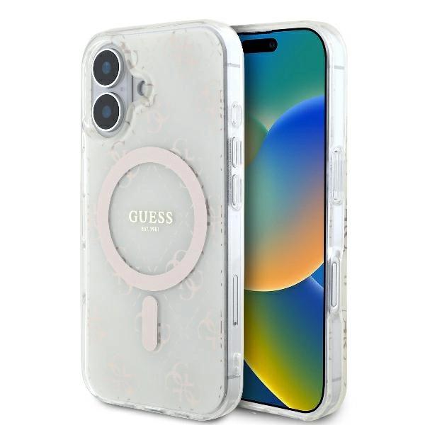Guess Guhmp16Sh4Dteh Iphone 16 6.1 Biały/White Hardcase Iml 4G Background Magsafe