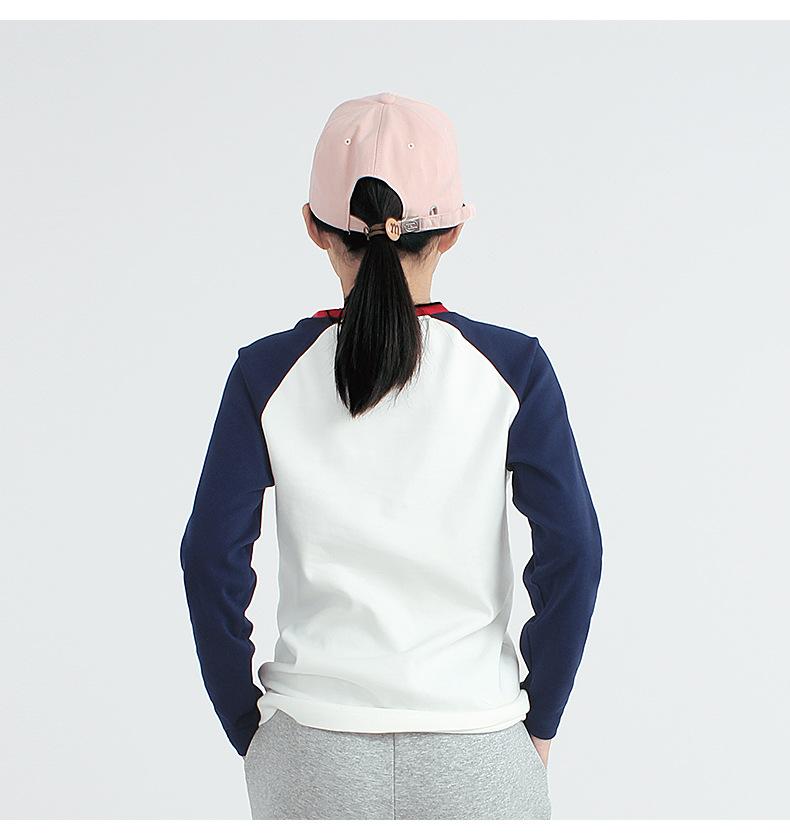 Футболка с длинным рукавом для девочек на весну и осень, хлопковая футболка с круглым вырезом и длинными рукавами, детская футболка