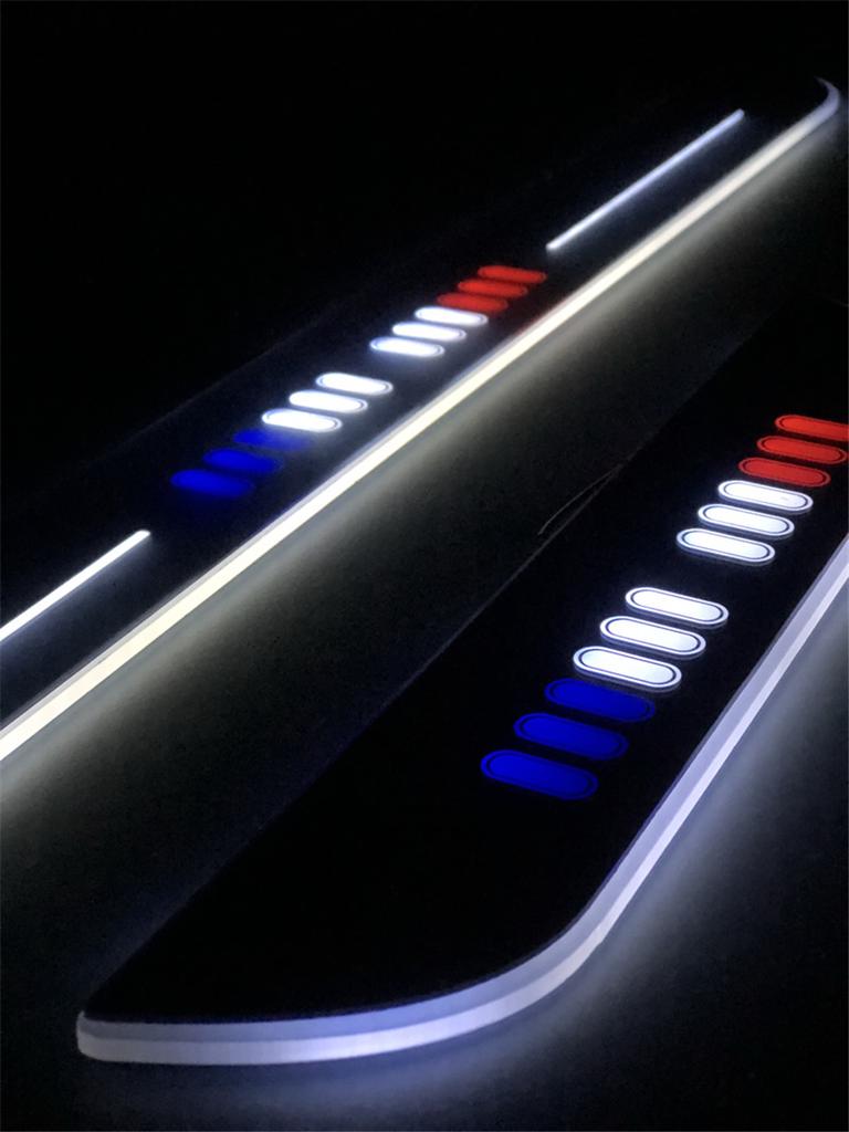 Универсальные светодиодные прожекторы для порогов автомобиля с эффектом движения, приветственные лампы, передние двери, индивидуальная настройка