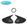 For KIA Stinger 2018-2025 Auto Car Body Side Door Rearview Mirror Cover Sticker Trim ABS Carbon Fiber Style Gloss Black