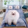 Милый мультяшный принт с изображением собаки, пододеяльник, наволочка, комплект постельного белья из трех предметов, удобный пододеяльник, детский подарок