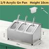 Кастрюля 1/9 GN с решеткой Подставка из нержавеющей стали для банок с приправами Миска для молока Чайник для джема Раздельный набор банок для специй для кухни
