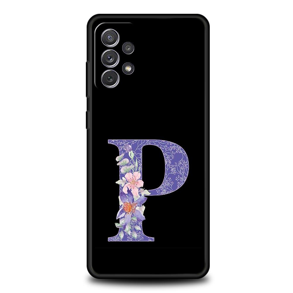 Чехол для телефона с фиолетовым цветком для Samsung Galaxy A17 A07 A55 A35 A25 A15 A05 A33 5G A31 A23 A21s A13 A41 A73 A53 A51 A71