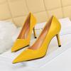 European & American Style Patent Leather Pointed High Heels - Elegant & Professional OL Design