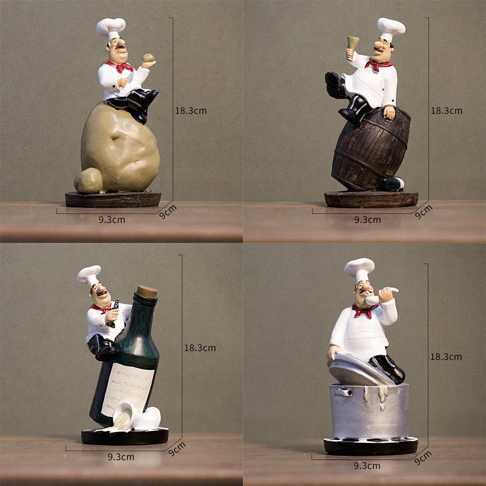 New Figure Model Toys Gift Chef Cooking Drinking Statue Living Room Decoration Crafts Ornaments Artwork