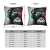 Monkey Headphones Sunglasses Dj Pillowcase Polyester Linen Velvet Creative Zip Decorative Pillow Case Home Cushion Cover