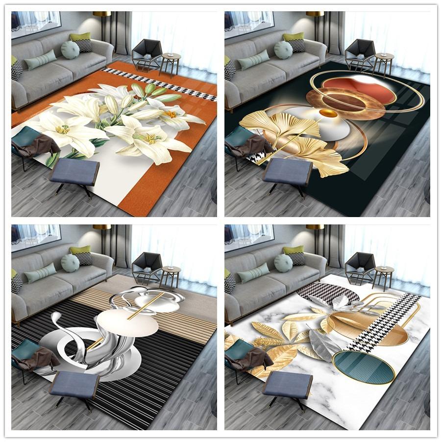 Europe Fashion Style Modern Grid Carpet Living Room Sofa Bedroom Bedside Study Entrance Door Rug Non-slip Home Decoration Mat