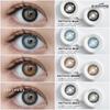 2шт новые цветные контактные линзы, натуральные черные и коричневые линзы, синие бьюти-линзы, серые и белые линзы, цветные фиолетовые линзы для макияжа