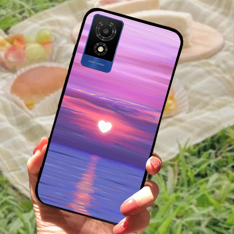 For TCL 501 Case Cover For TCL501 Silicone Soft Marble Black Bumper Funda Coque for TCL 501 T433D Full Protective 2024