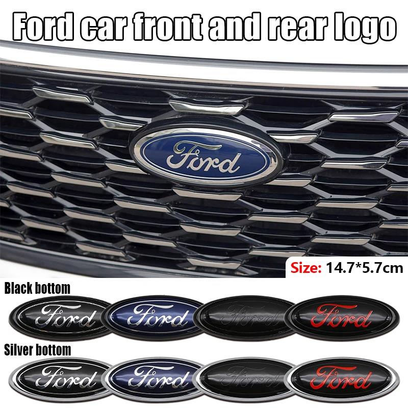 LLC3 Ford 14.5cm Car Front Hood Emblem ABS Badge Cover For Ford Focus Ranger Mustang Kuga Mondeo Fiesta Explorer Transit Accessories