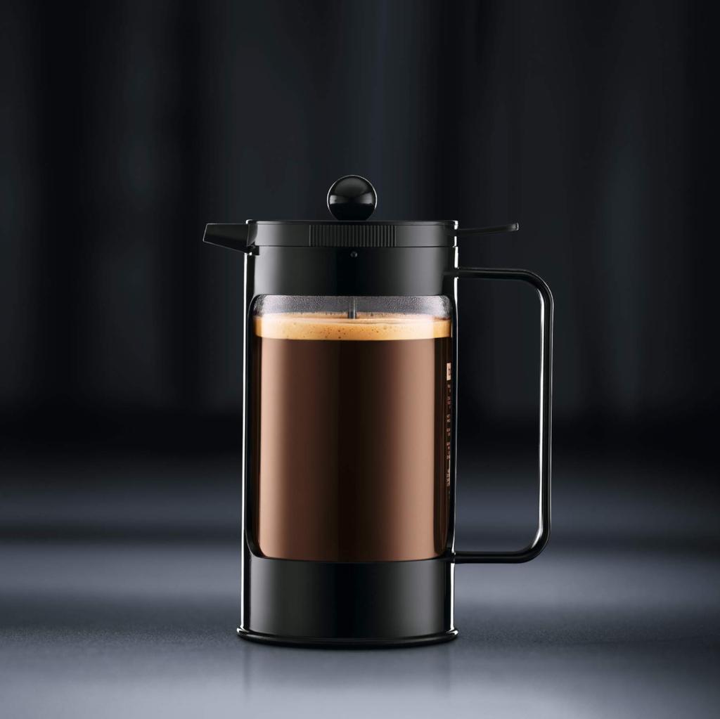 BODUM BEAN Френч-пресс для кофе, 1 л, Черный, [Оригинал], 1000 мл, 11376-01