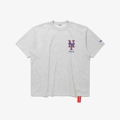 New Era New York MeTs Игровая футболка с автографом hether Gray 15147524