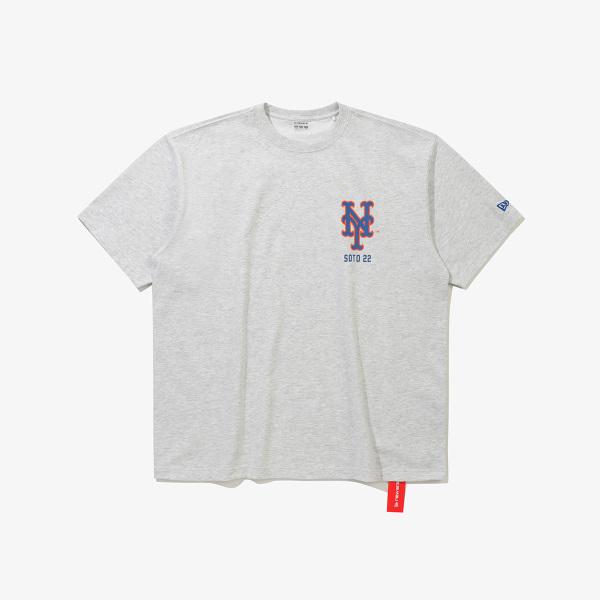 New Era New York MeTs Игровая футболка с автографом hether Gray 15147524