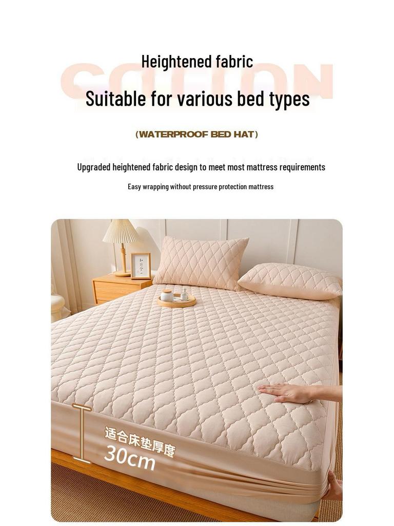 Waterproof Quilted Non-Slip Fitted Sheet for Incontinence and Simmons Mattress Protection