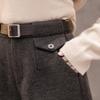 Women's Casual High-Waisted Wool-Blend Wide-Leg Shorts - Early Autumn/Winter 2026