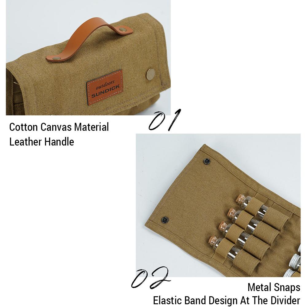 Сумка для хранения бутылок для приправ на открытом воздухе, дорожный держатель для специй с бутылкой для специй для кемпинга, пешего туризма