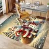 1pc Santa Claus Snowman Carpet Office Rug Outdoor Mat Home Decor Area Carpet Festival Gift