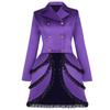 Women's Double-breasted Lace Trim Medieval Renaissance Cos Stage Performance Outfit