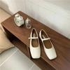 Women Mary Jane Lolita Shoes Autumn Leather Square Buckle Pumps Woman Vintage Thick Heel Ankle Straps Party Single Shoes