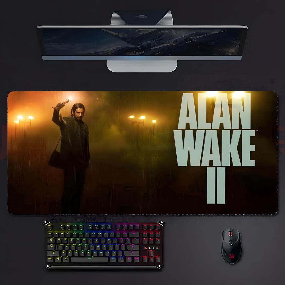 Dark Mysterious Game AAlan Wake Mouse Pad Mousepad Large Gaming Lockedge Thickened Pc Table Desk Mat