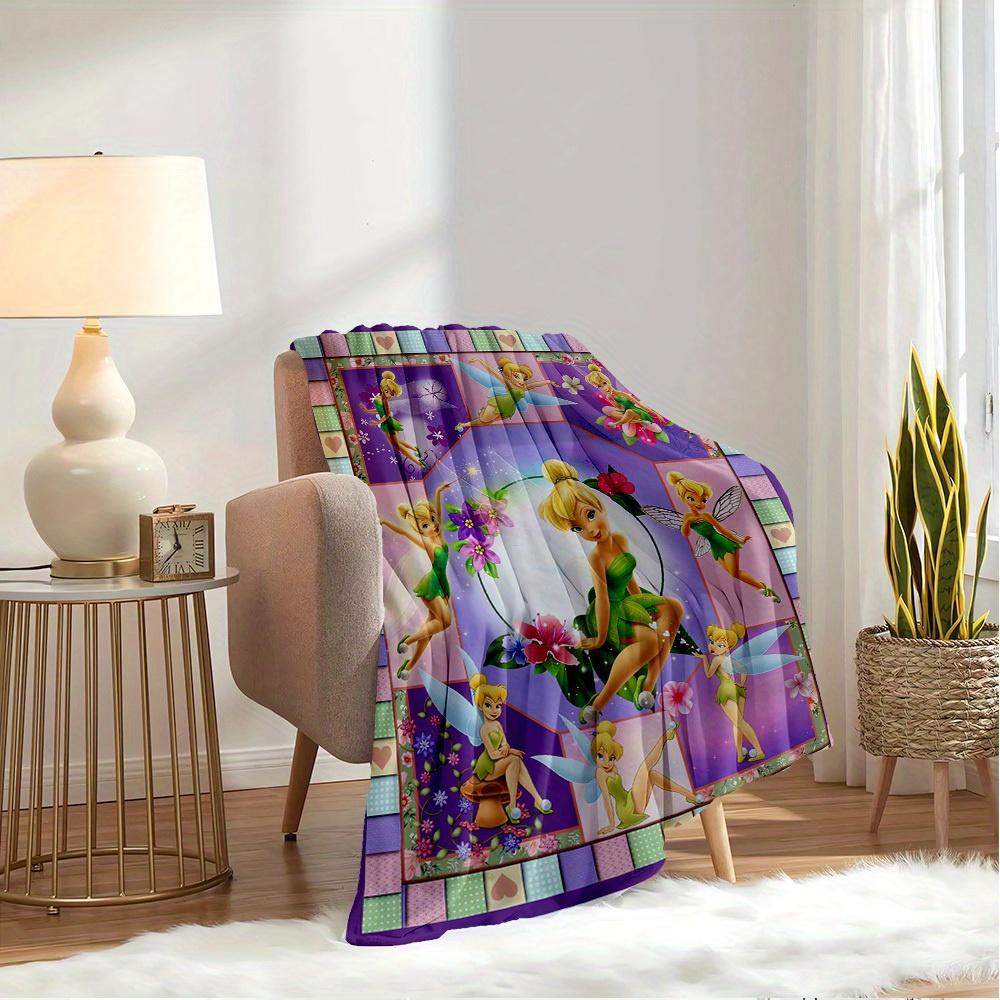 1pc Velvet Tinkerbell Fairy Bedding Throw Blanket Sofa Cover