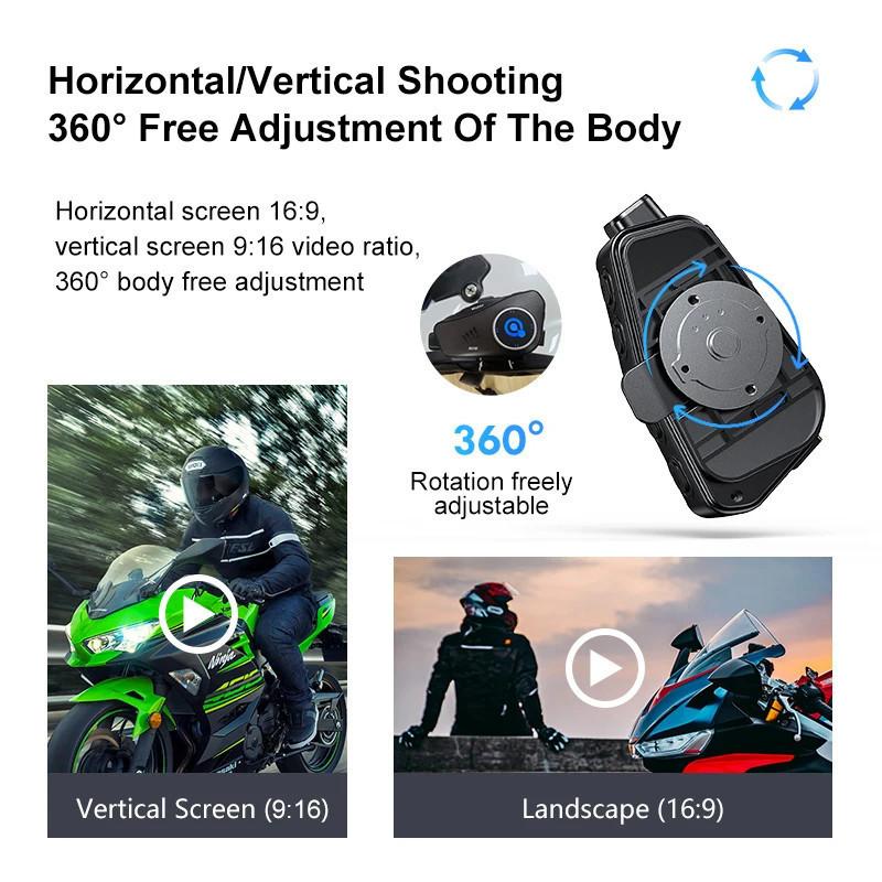 Q28 Мотоциклетный шлем Bluetooth-гарнитура и 1080P HD беспроводная камера с супер широкоугольным объективом, водонепроницаемый WiFi-видеорегистратор для вождения мотоцикла, катания на лыжах