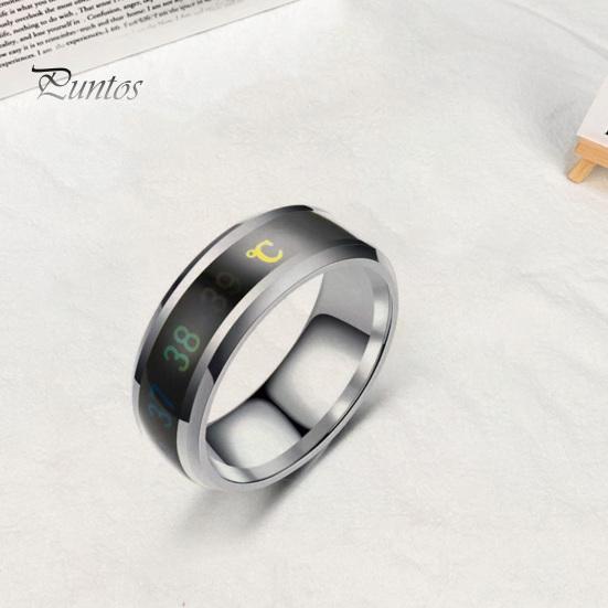 Обручальное кольцо из титановой стали, интеллектуальное кольцо с датчиком температуры тела, кольцо для личного здоровья, мужчины и женщины