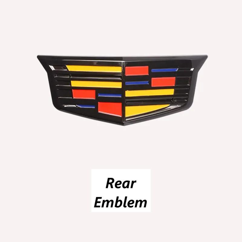 ABS 3D Car Front Hood Rear Trunk Emblems Logo Side Fender Badge Hubcaps Cover Stickers for Cadillac CT4 Auto Accessories