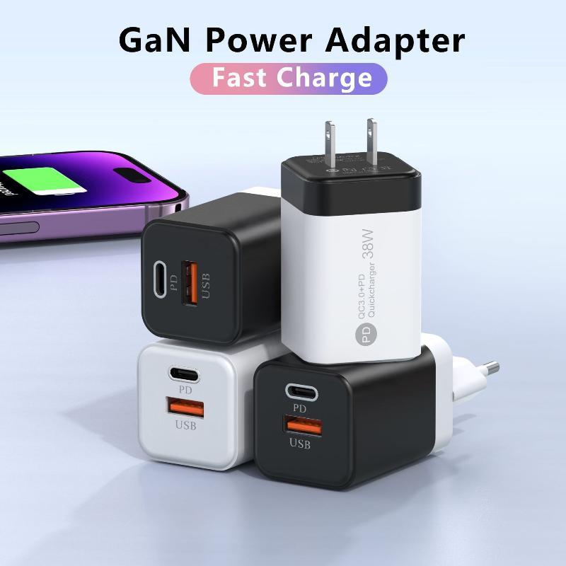20 Вт Быстрое настенное зарядное устройство США, двойные порты PD USB, высокоскоростная зарядка для смартфонов, планшетов, наушников, небольших цифровых устройств