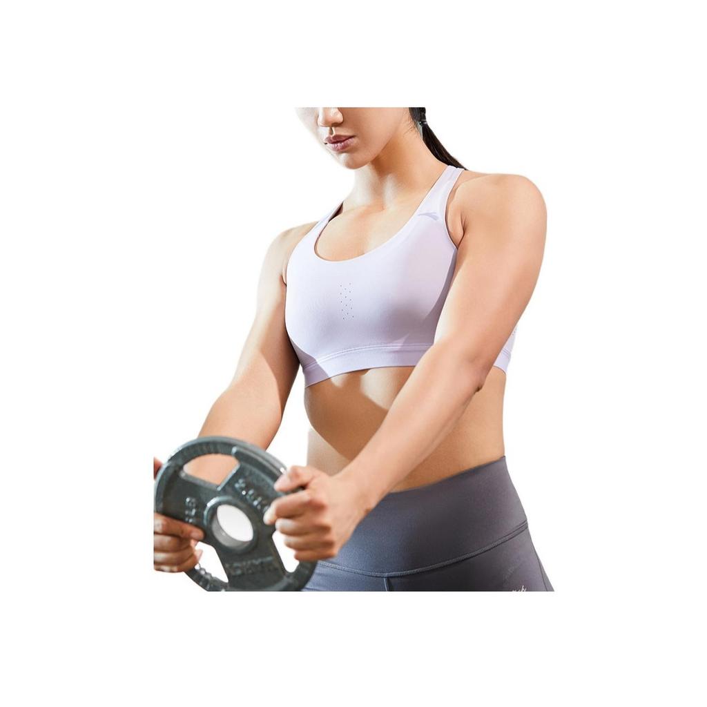 Anta Однотонный спортивный бюстгальтер с перекрестными бретелями сзади, женское нижнее белье, фиолетовый 162237115-5