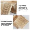 Natural With Slide Top Card Keeper Wooden Box Jewelry Organizer Case Storage Box Beads Container