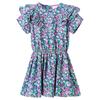 Children's Dress with Ruffle Sleeves Cobalt Blue 92/104/116/128/140