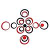 5PCS/Set Removable Wall Art Home Decor 3D Circles Round Decals Wall Stickers Mural