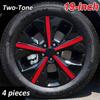 Lridescent Car Wheel Hub Stickers Self Adhesive Holographic Decals for Alloy Rims Waterproof For Kia Sportage NQ5 2022 2023 2024