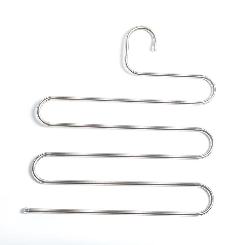 1pc 5 In 1 Pants Hangers Stainless Steel Clothes Hangers Space Saving Closet Hangers Clothes Hanger Coat Hangers Hanger for Pants Hangars