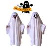 Детский костюм на Хэллоуин Плащ привидения для мальчиков и девочек Косплей Наряд Белый костюм духа