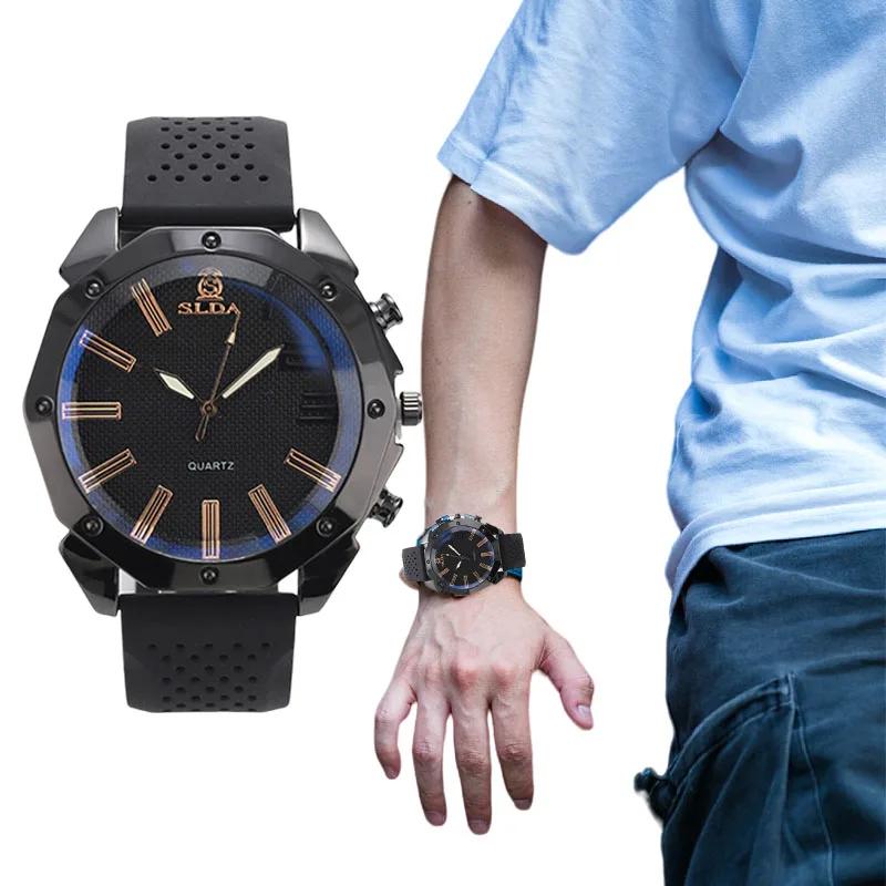 Оригинальные классические мужские часы с силиконовой лентой, кварцевые часы, стильные простые мужские настоящие кварцевые часы для подарка, для любой сцены