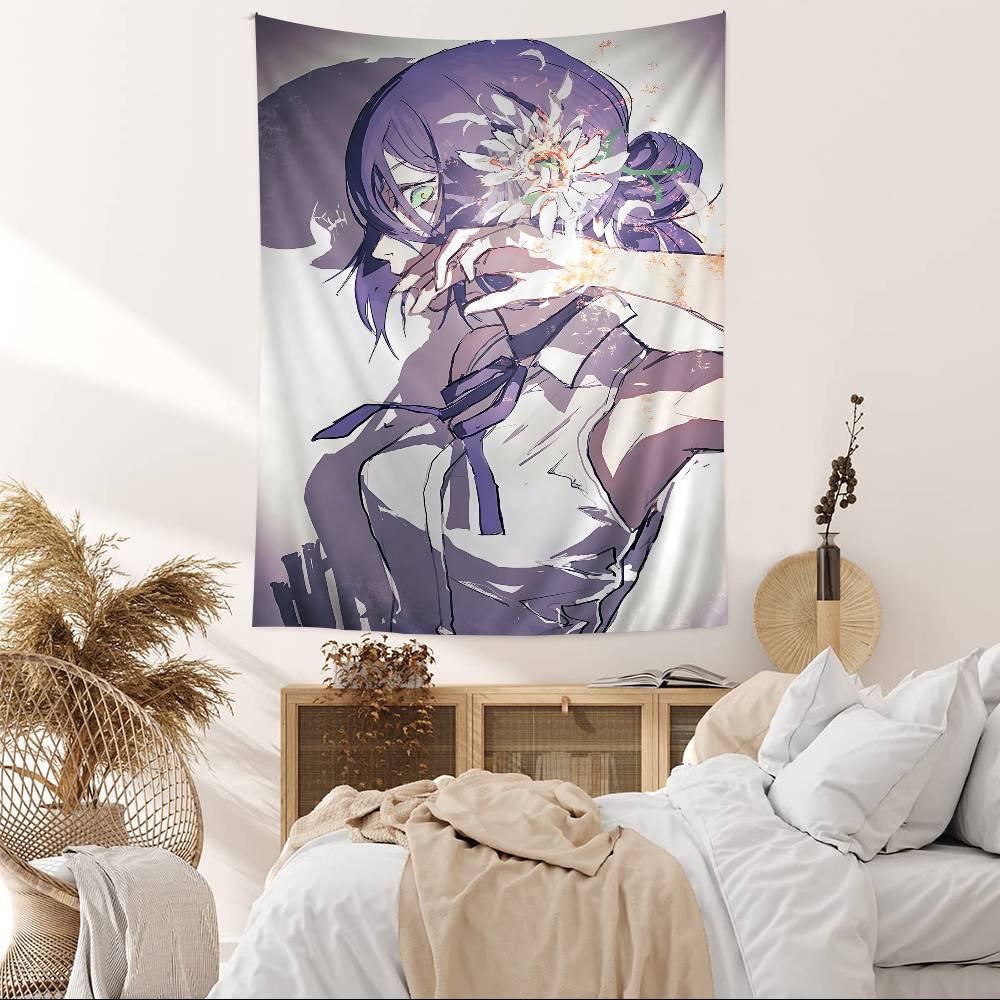 Anime Chainsaw Man Reze Arc Cartoon Tapestry Wall Hanging Decoration Household Home Decor