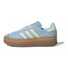 adidas Gazelle Bold Clear Sky Cream Женские кроссовки Синий Песок-Страта Кремово-белый JS3899