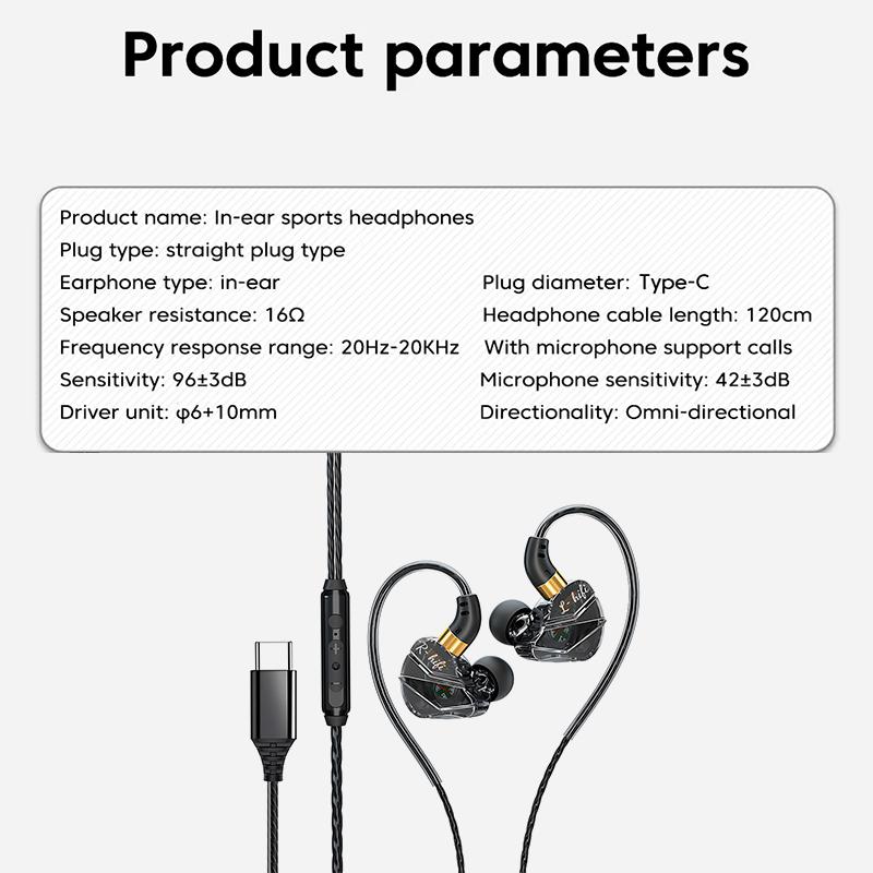 VAORLO Оригинальные проводные наушники 9D HIFI с мощными басами и микрофоном для спорта, игр и музыки