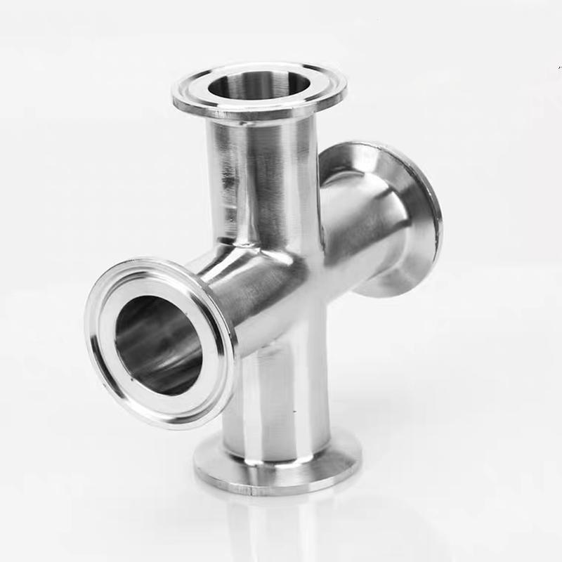 OEM 304 Нержавеющая сталь Tri-Clamp 4-ходовой крест 3/4"-4" для систем пищевой промышленности и производства напитков – Промышленный класс