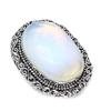 Кольцо из серебра 925 пробы с натуральным молочным опалом, размер 7 R3j57