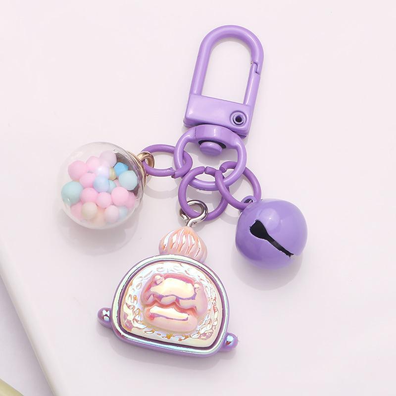 Милый креативный мини-пончик-мороженое брелок для ключей из мультфильма, брелок-подвеска в виде кролика из смолы для мужчин и женщин, подвеска-подвеска для сумки для пары