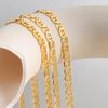 45-60cm 18K Gold 925 Sterling Copper Charm 6MM Flat Chain Necklaces for Women Men Luxury Fashion Party Wedding Zircon