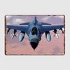 F16 American Jet Fighter Metal Sign Wall Mural Club Bar Create Plaques Tin Sign Posters